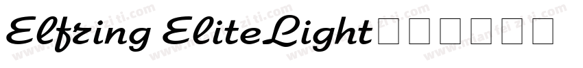 Elfring EliteLight字体转换